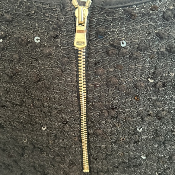 Ann Taylor Dressy Black Top with Sequins- Size Medium - Picture 4 of 5